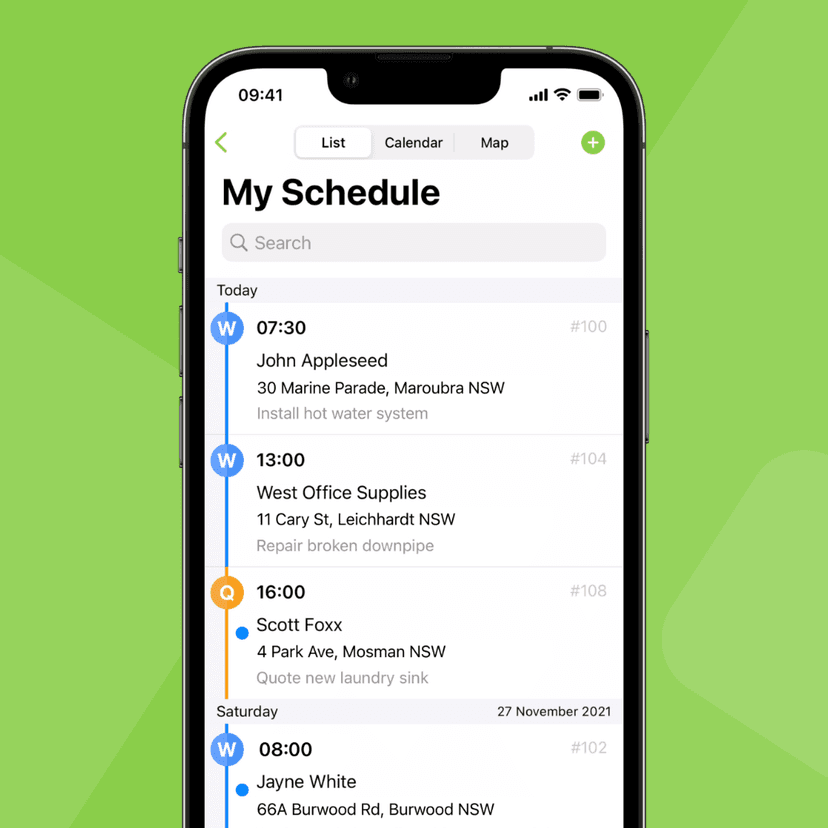 ServiceM8 Scheduling